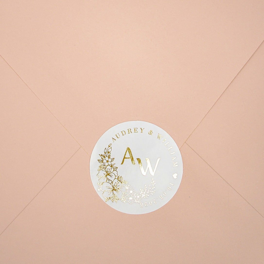 Perla - Sticker (lot de 15) - Stickers étiquettes - 4 cm - Lot de 15 - Luxe Carterie Studio