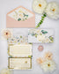 "Polly" - Faire-part de mariage fleuris élégant et romantique avec dorure or - Wedding stationery - Création Luxe Carterie Studio