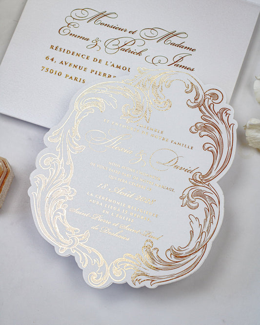 Reina - Faire - part - Faire - part seul - Sans enveloppe - Luxe Carterie Studio