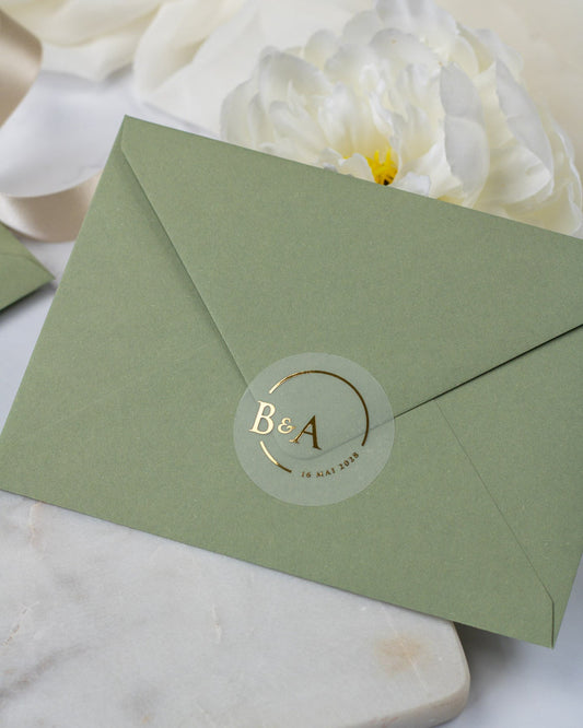 Rita - Sticker (lot de 15) - Stickers étiquettes - 4 cm - Lot de 15 - Luxe Carterie Studio