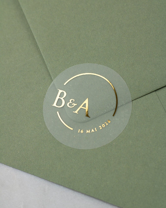 Rita - Sticker (lot de 15) - Stickers étiquettes - 4 cm - Lot de 15 - Luxe Carterie Studio