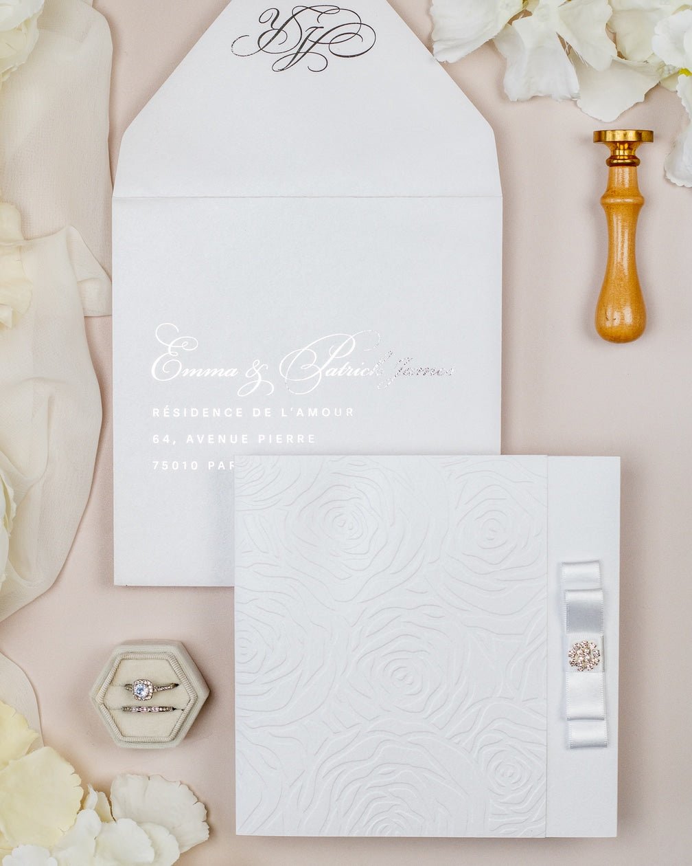 Rosalie - Echantillon - Faire - part - Luxe Carterie Studio
