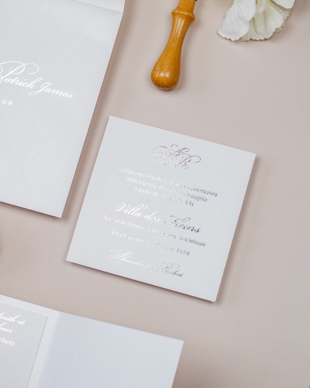 Rosalie - Echantillon - Faire - part - Luxe Carterie Studio
