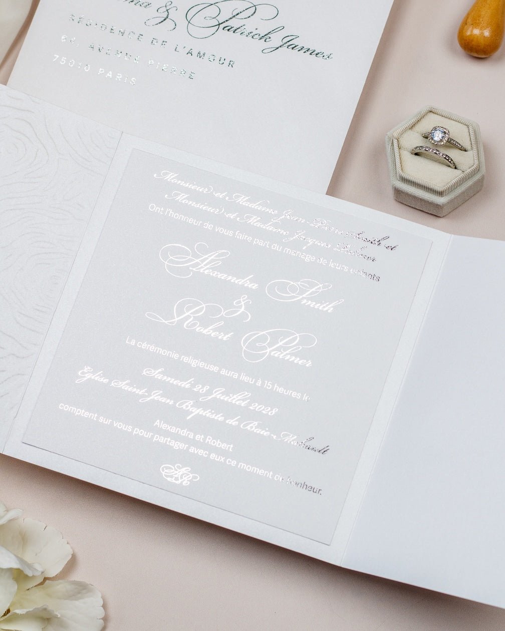 Rosalie - Echantillon - Faire - part - Luxe Carterie Studio