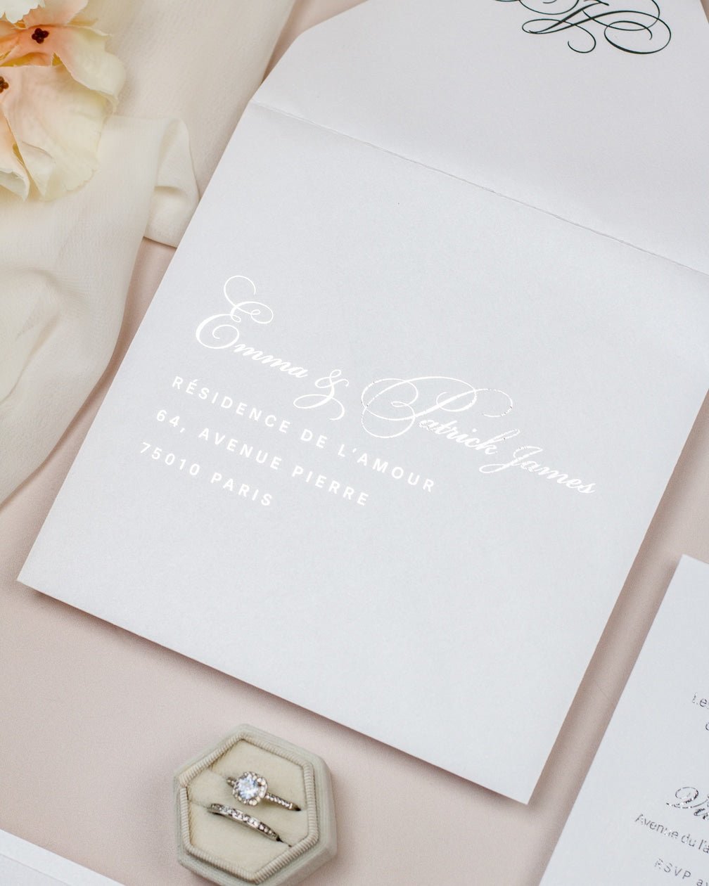 Rosalie - Echantillon - Faire - part - Luxe Carterie Studio