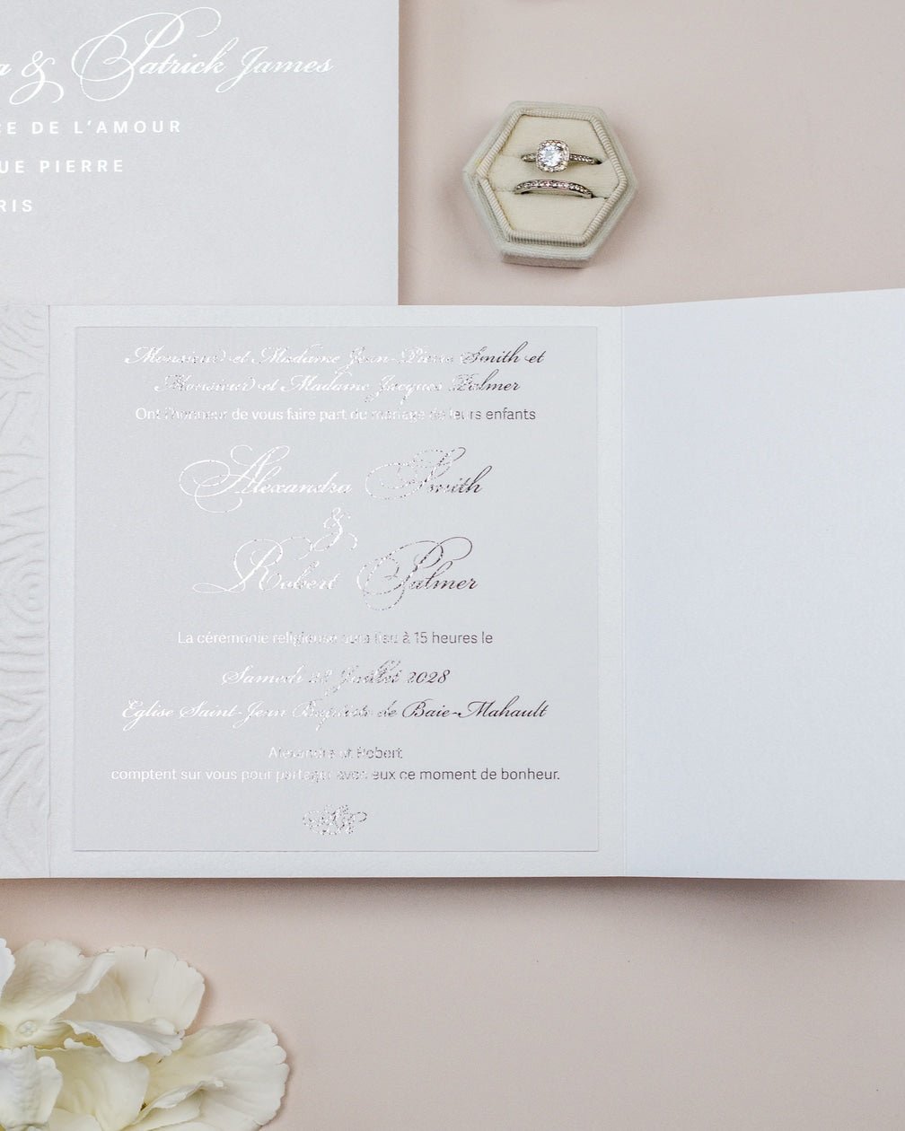 Rosalie - Echantillon - Faire - part - Luxe Carterie Studio