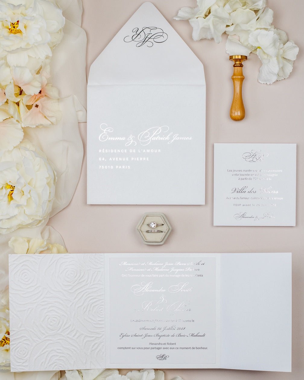 Rosalie - Echantillon - Faire - part - Luxe Carterie Studio