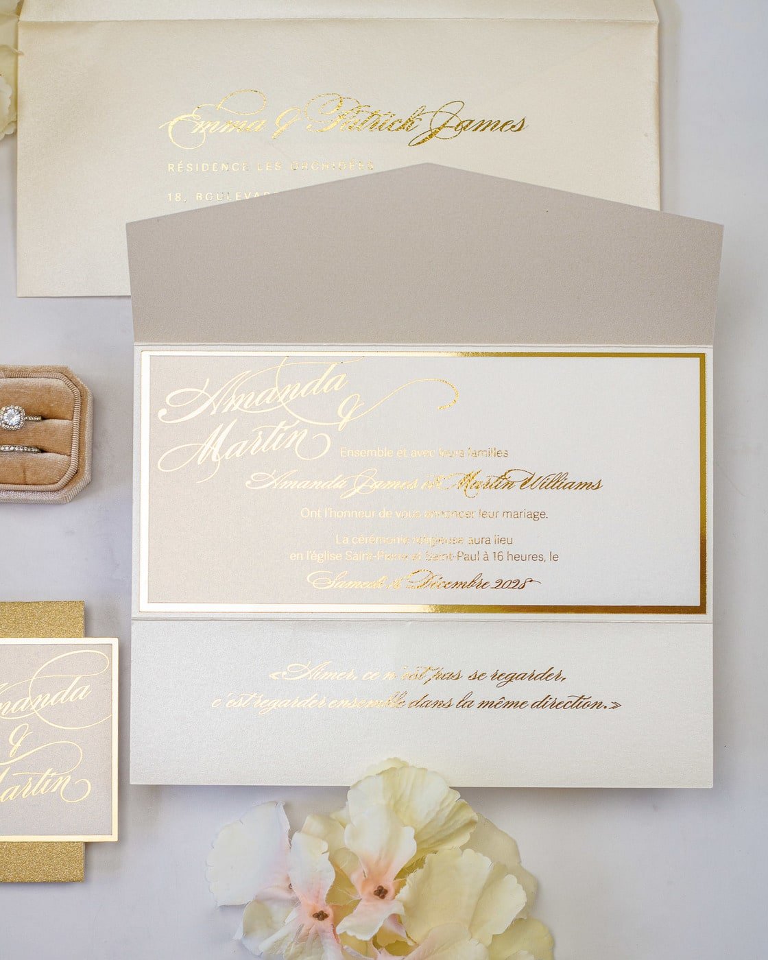 Rosie - Echantillon - Faire - part - Luxe Carterie Studio