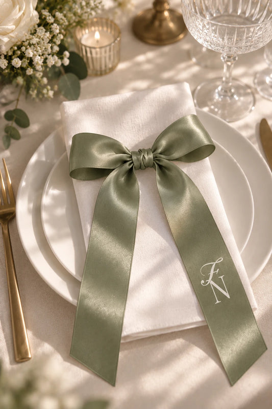Lucia - Ruban satin "Initiales"