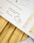 "Ruby - Passeport" - Faire-part de mariage passeport, wedding destination, chic, original et romantique avec dorure or - Création Luxe Carterie Studio