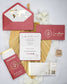 "Ruby - Passeport" - Faire-part de mariage passeport, wedding destination, chic, original et romantique avec dorure or - Création Luxe Carterie Studio