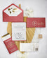 "Ruby - Passeport" - Faire-part de mariage passeport, wedding destination, chic, original et romantique avec dorure or - Création Luxe Carterie Studio
