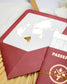 "Ruby - Passeport" - Faire-part de mariage passeport, wedding destination, chic, original et romantique avec dorure or - Création Luxe Carterie Studio