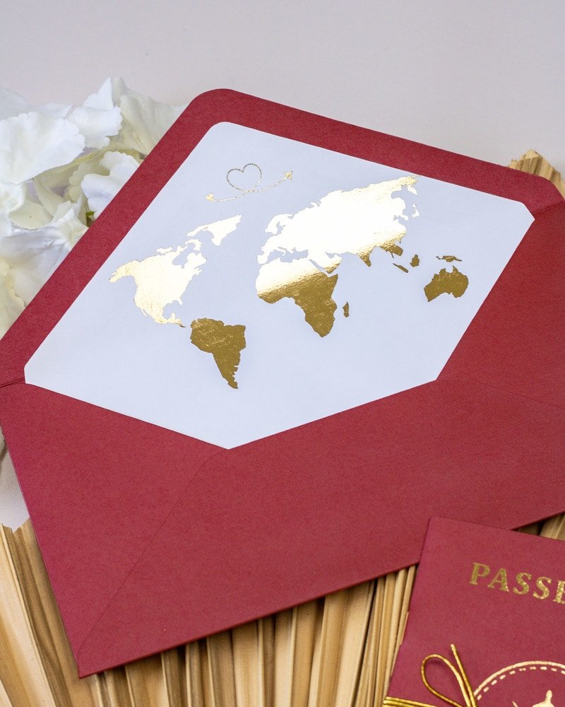 Ruby - Passeport - Echantillon - Faire - part - Luxe Carterie Studio