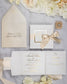 "Sarah" - Faire-part de mariage chic, élégant et romantique avec dorure or - Wedding stationery - Création Luxe Carterie Studio