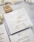 "Sarah" - Faire-part de mariage chic, élégant et romantique avec dorure or - Wedding stationery - Création Luxe Carterie Studio
