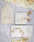 "Sarah" - Faire-part de mariage chic, élégant et romantique avec dorure or - Wedding stationery - Création Luxe Carterie Studio