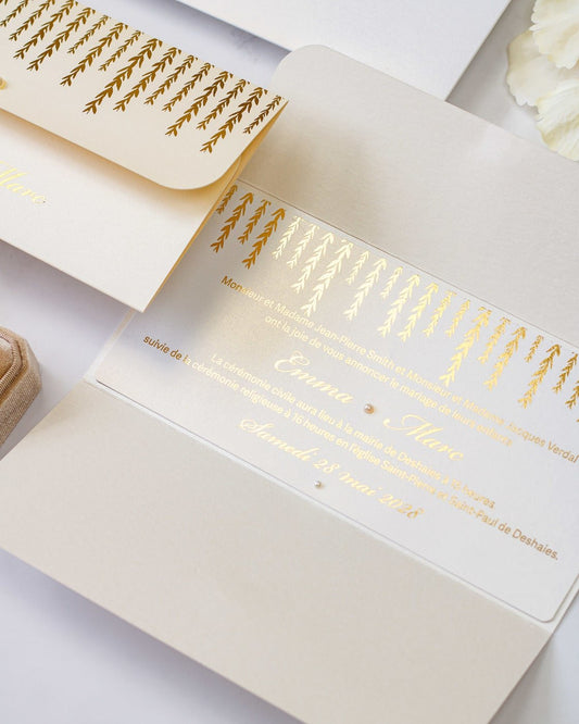 Serena - Faire - part - Faire - part seul - Sans enveloppe - Luxe Carterie Studio