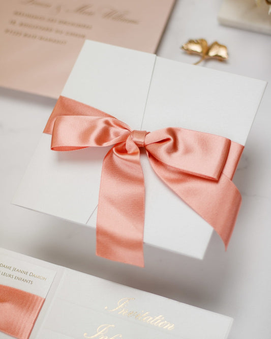 "Shani" - Faire-part de mariage chic, élégant et romantique avec dorure or - Wedding stationery - Création Luxe Carterie Studio