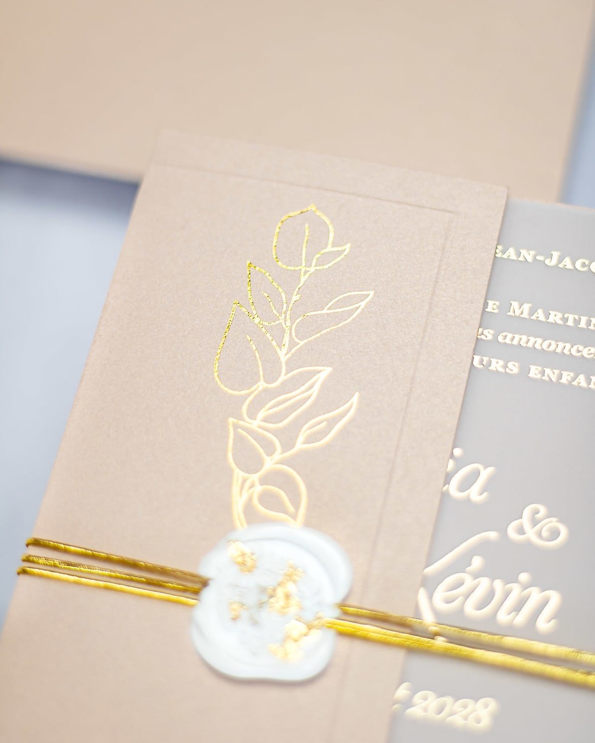 "Sienna" - Faire-part de mariage chic, élégant et romantique avec dorure or - Wedding stationery - Création Luxe Carterie Studio
