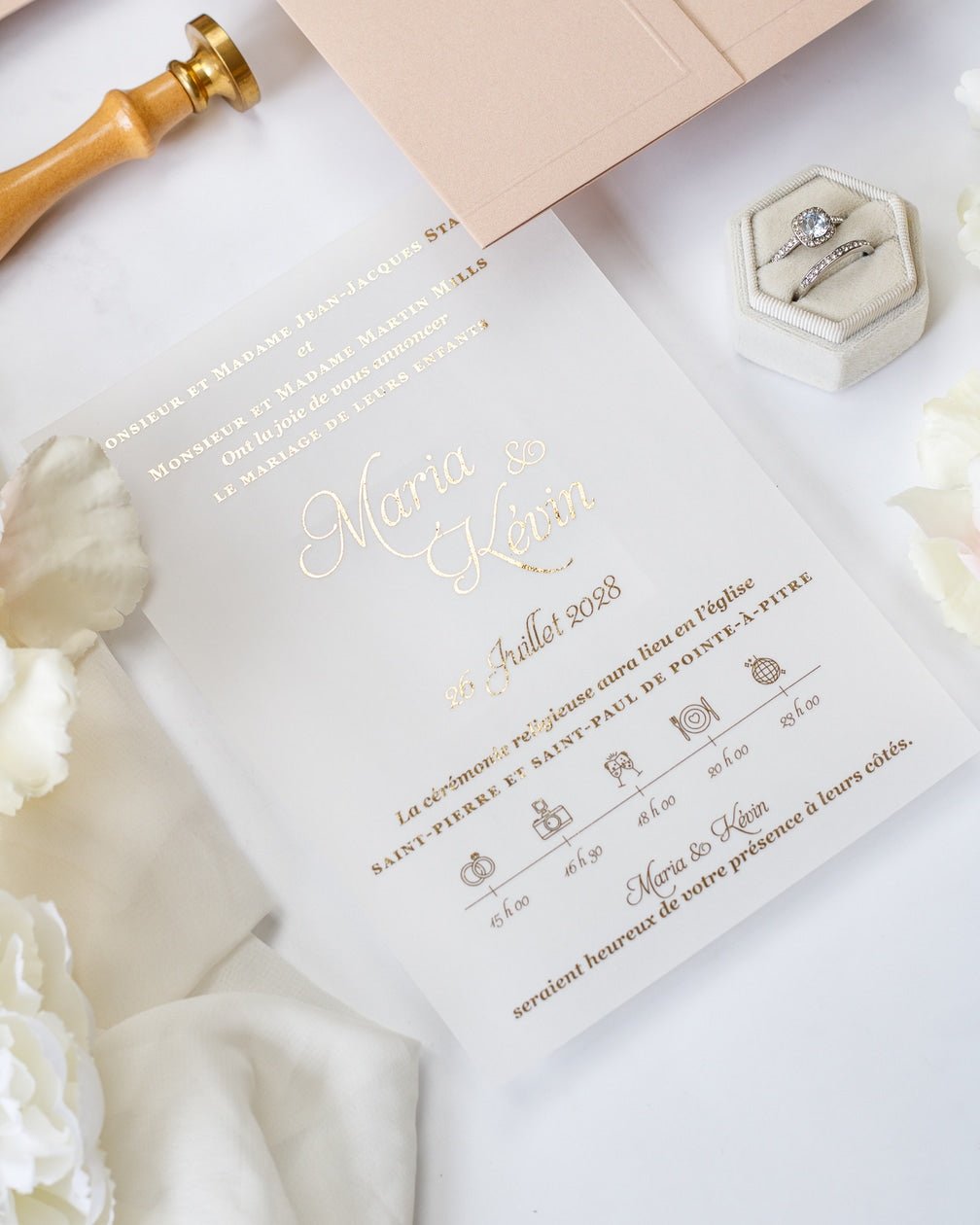 Sienna - Echantillon - Faire - part - Luxe Carterie Studio