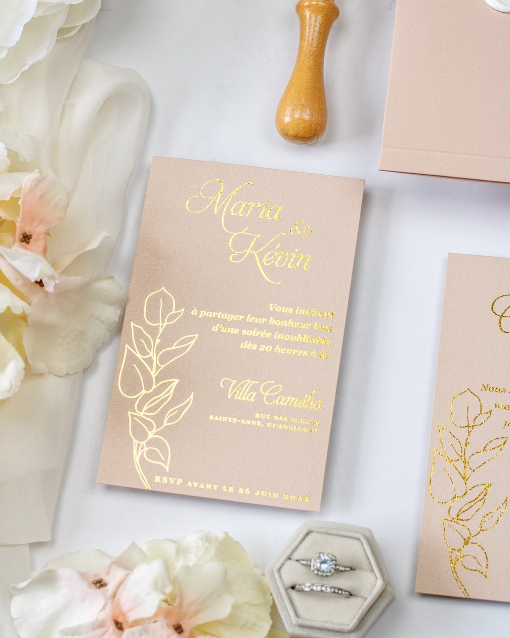 Sienna - Echantillon - Faire - part - Luxe Carterie Studio