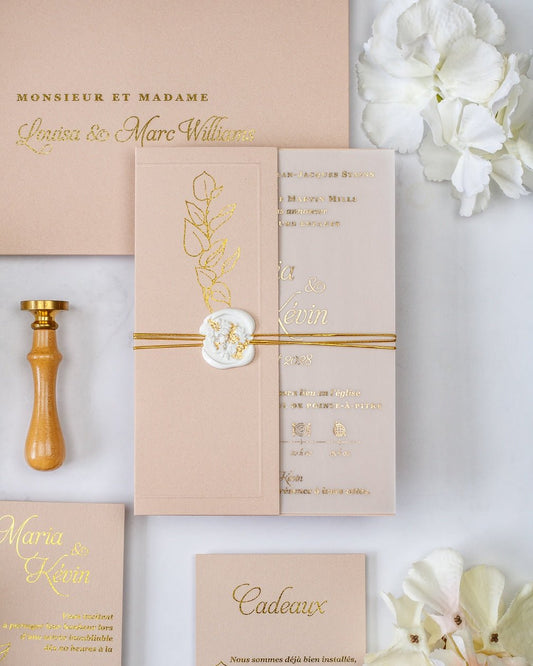 Sienna - Echantillon - Faire - part - Luxe Carterie Studio