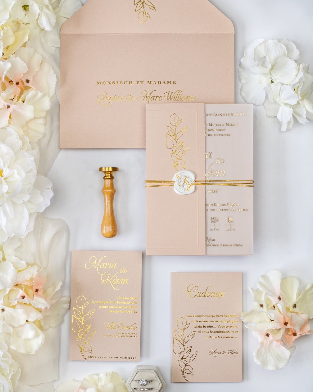 Sienna - Echantillon - Faire - part - Luxe Carterie Studio