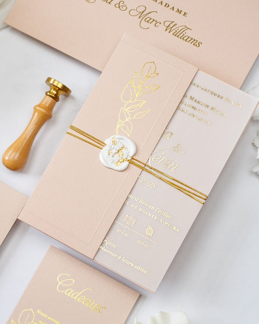 Sienna - Echantillon - Faire - part - Luxe Carterie Studio