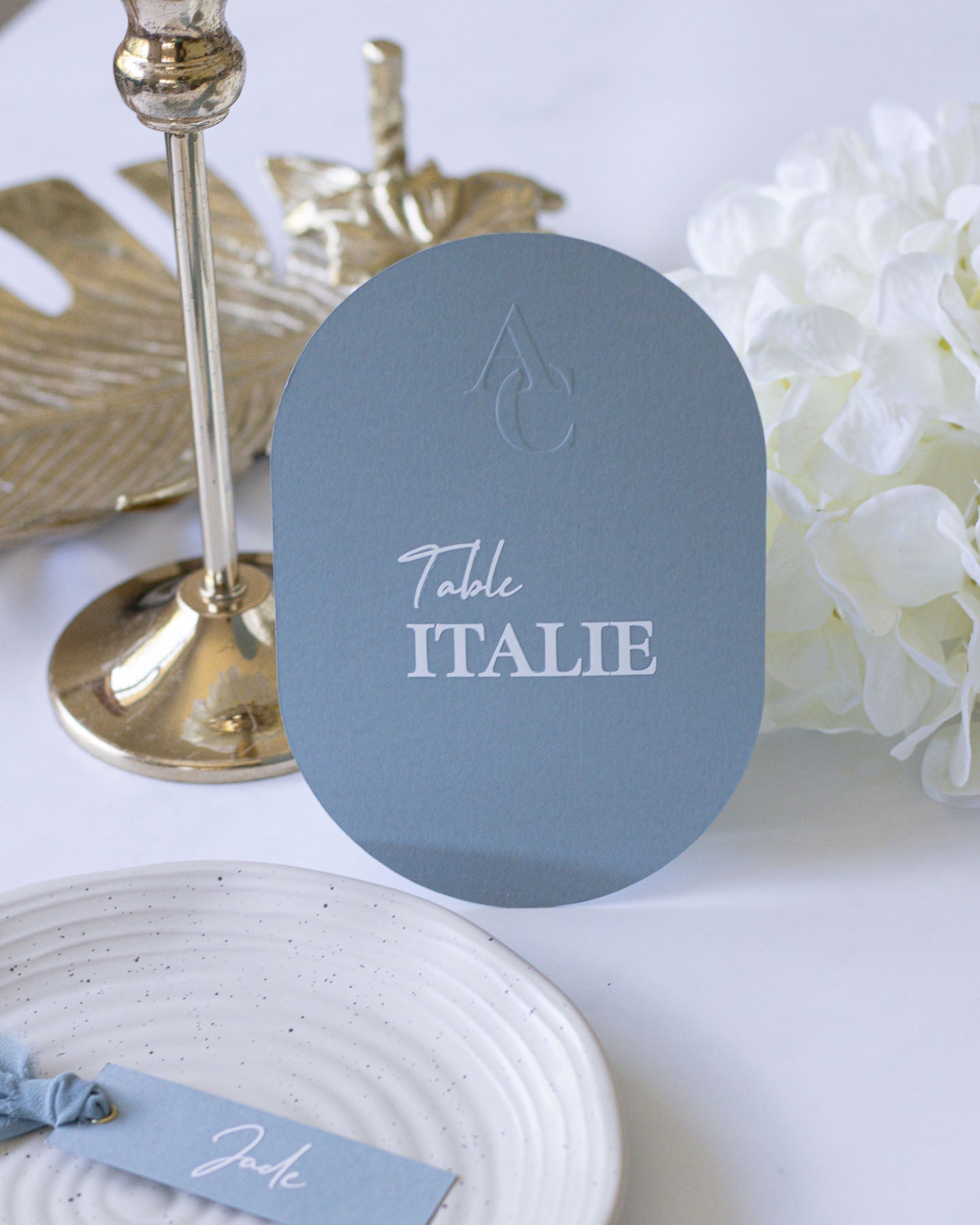 Soie - Nom de table - Nom de table - Luxe Carterie Studio