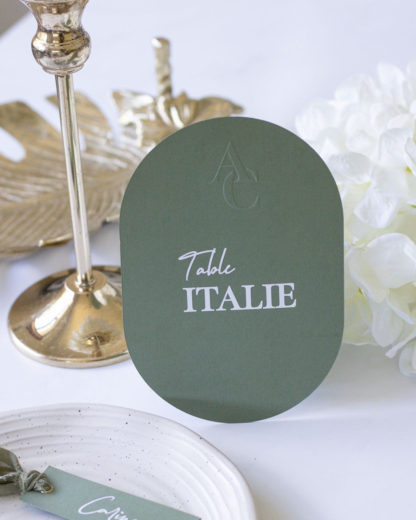 Soie - Nom de table - Nom de table - Luxe Carterie Studio
