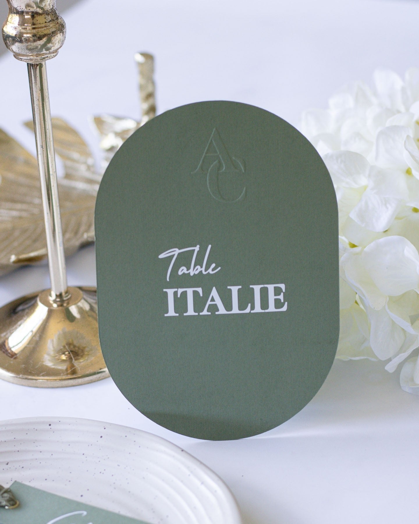 Soie - Nom de table - Nom de table - Luxe Carterie Studio