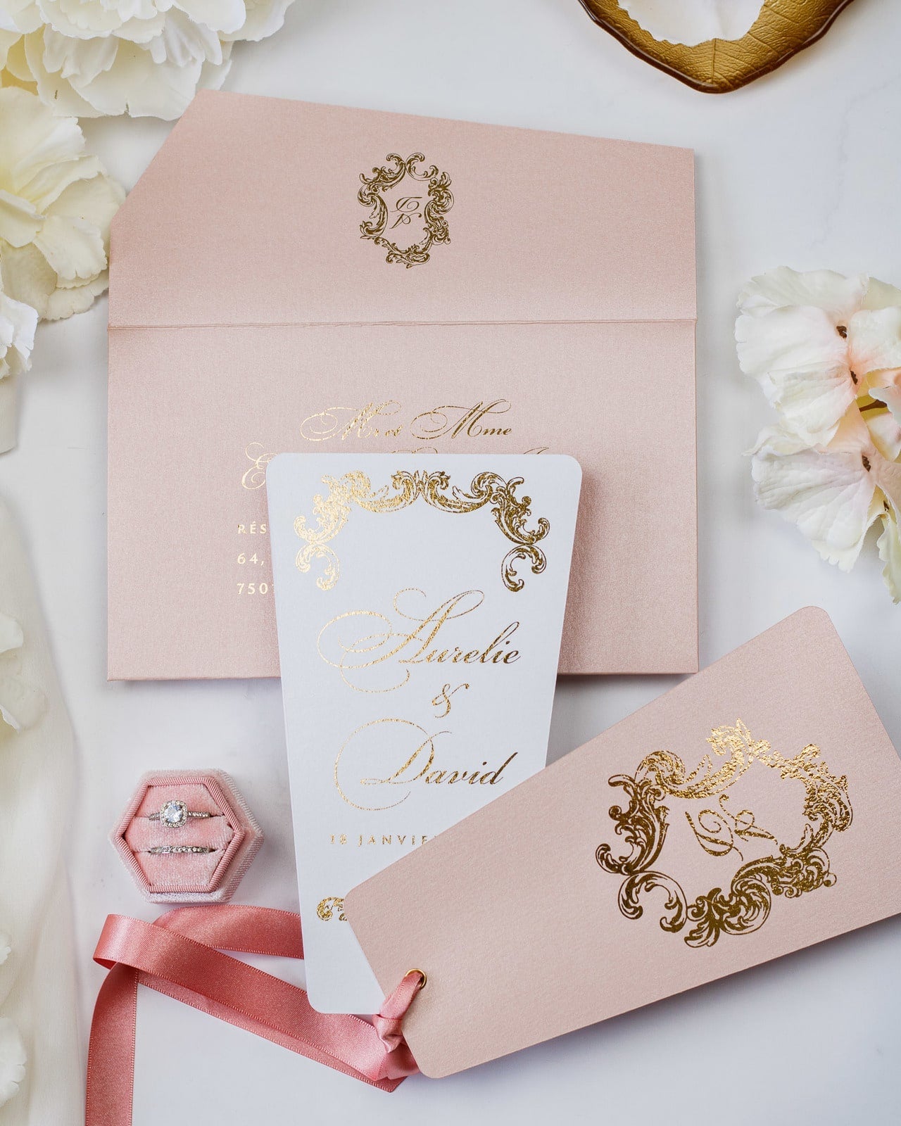 Sophia - Faire - part - Sans enveloppe - Luxe Carterie Studio