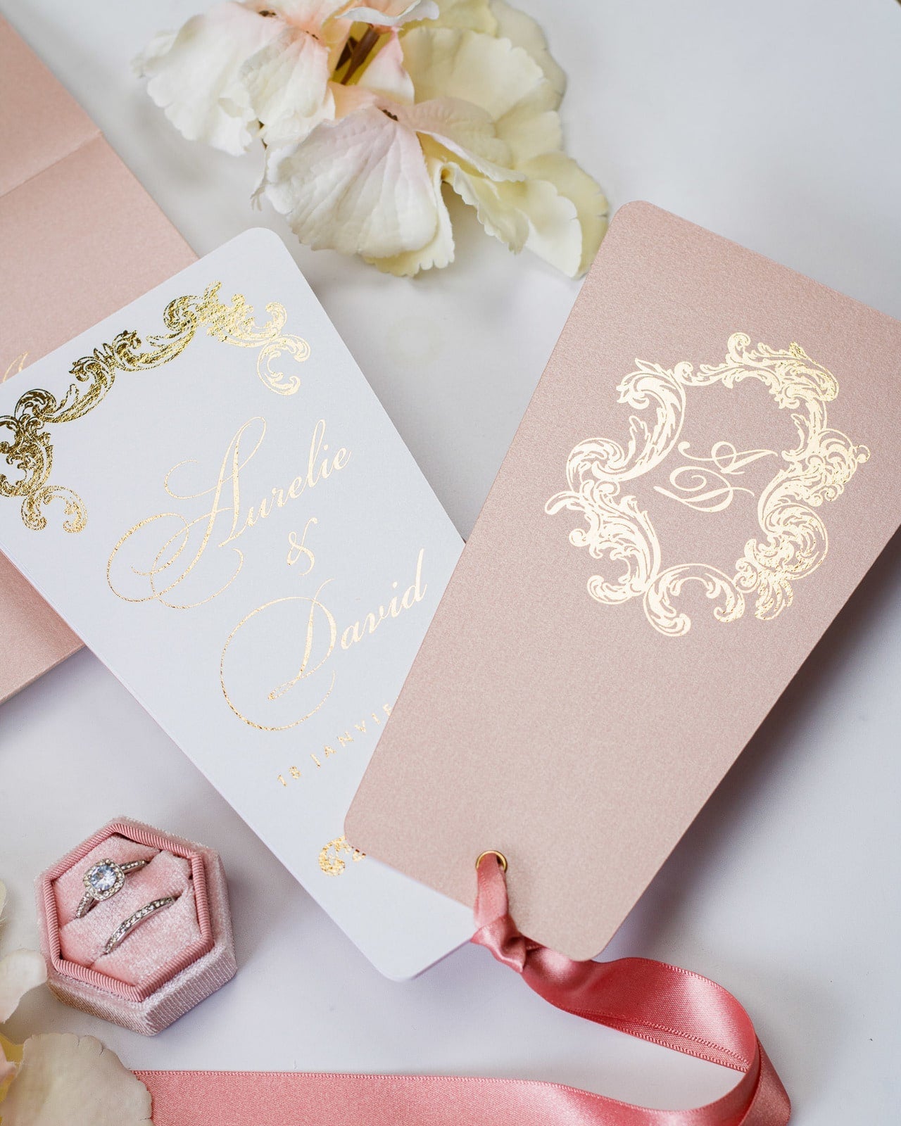 Sophia - Faire - part - Sans enveloppe - Luxe Carterie Studio