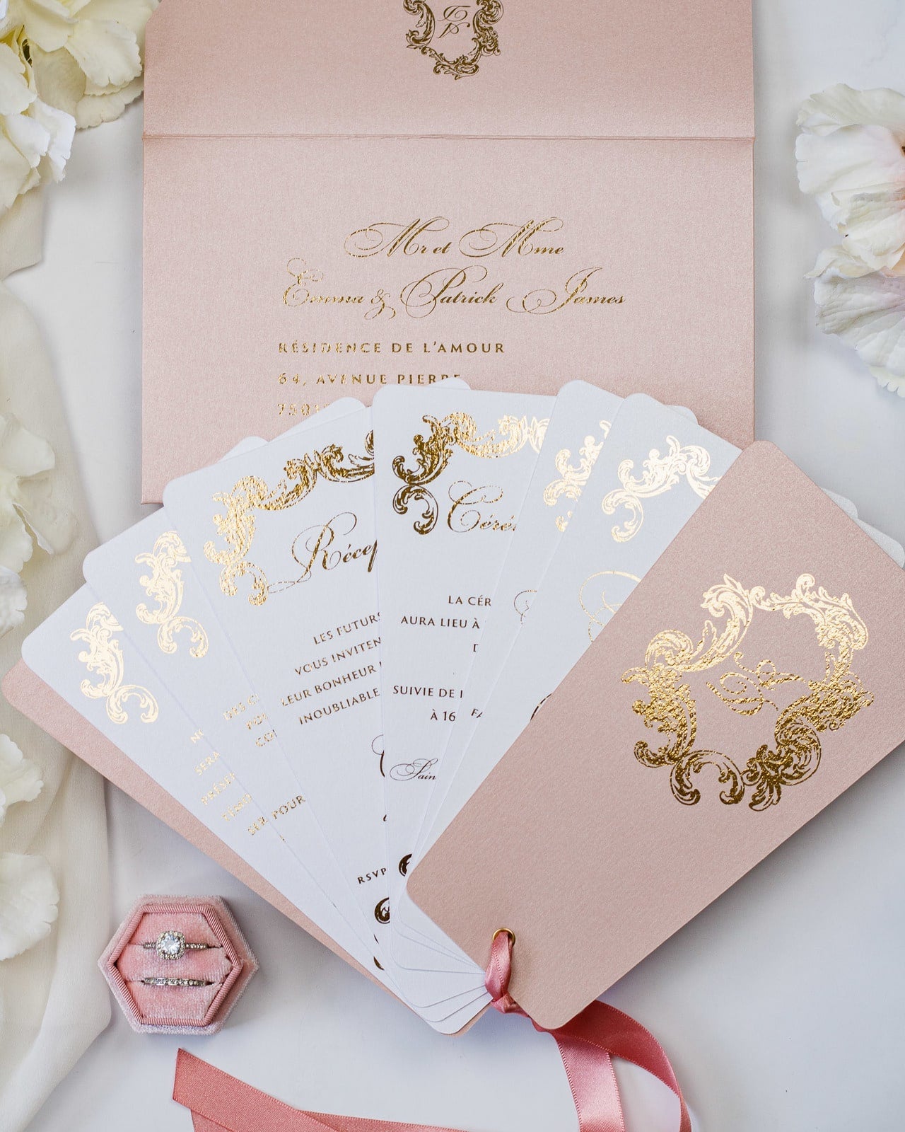 Sophia - Faire - part - Sans enveloppe - Luxe Carterie Studio