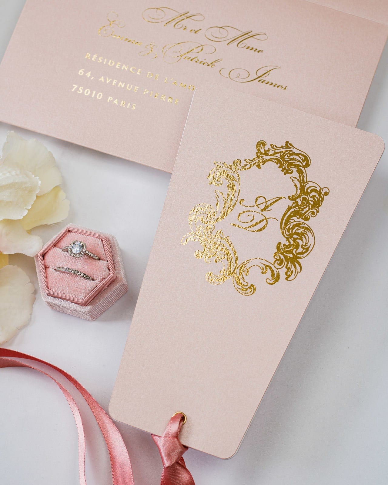 Sophia - Faire - part - Sans enveloppe - Luxe Carterie Studio