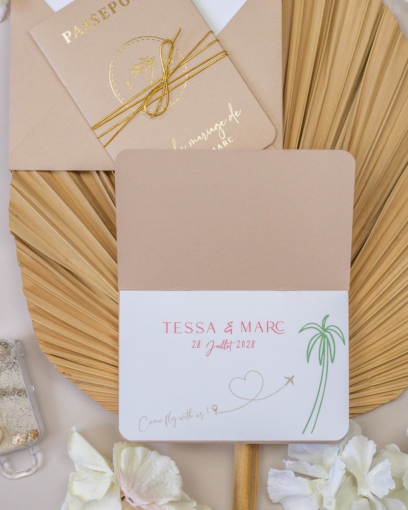 Sora - Passeport - Echantillon - Faire - part - Luxe Carterie Studio
