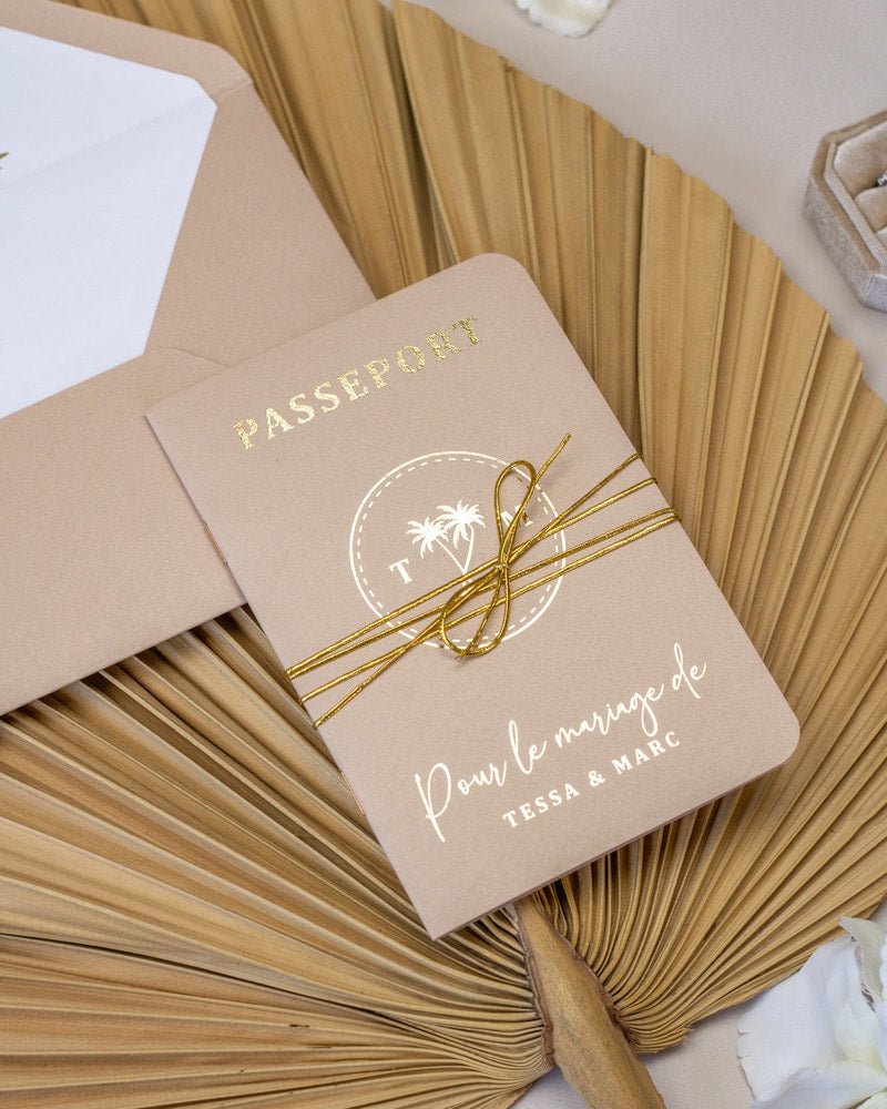 Sora - Passeport - Echantillon - Faire - part - Luxe Carterie Studio