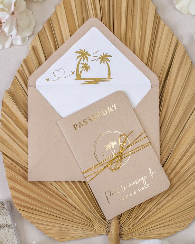 Sora - Passeport - Echantillon - Faire - part - Luxe Carterie Studio