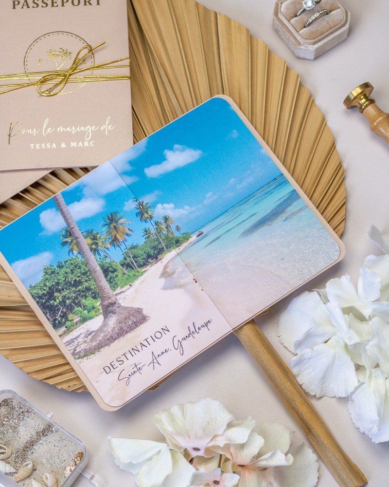 Sora - Passeport - Echantillon - Faire - part - Luxe Carterie Studio