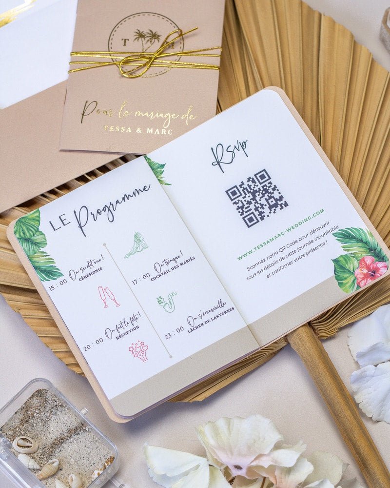 Sora - Passeport - Echantillon - Faire - part - Luxe Carterie Studio