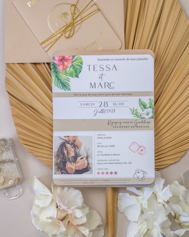 Sora - Passeport - Echantillon - Faire - part - Luxe Carterie Studio