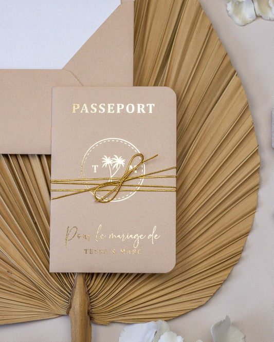 Sora - Passeport - Echantillon - Faire - part - Luxe Carterie Studio
