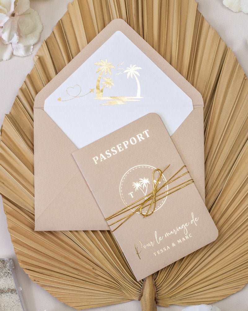 Sora - Passeport - Echantillon - Faire - part - Luxe Carterie Studio