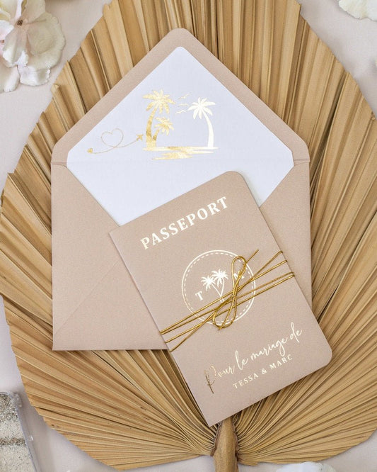 Sora - Passeport - Echantillon - Faire - part - Luxe Carterie Studio