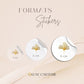 Sticker - votre visuel (lot de 15) - Stickers étiquettes - 4 cm - Lot de 15 - Luxe Carterie Studio