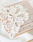 "Sweet" - Faire-part de mariage laser cut élégant et romantique avec dorure or - Wedding stationery - Création Luxe Carterie Studio
