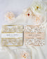 "Sweet" - Faire-part de mariage laser cut élégant et romantique avec dorure or - Wedding stationery - Création Luxe Carterie Studio