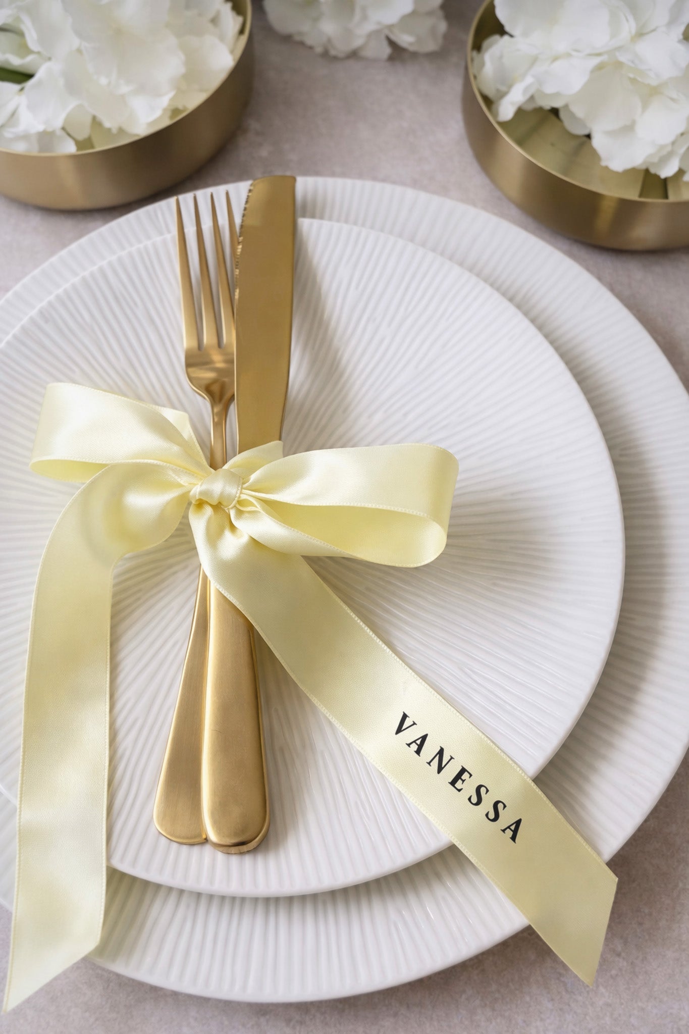 Sya - Ruban satin 3,5 cm - Marque - place - Marque - place - Luxe Carterie Studio