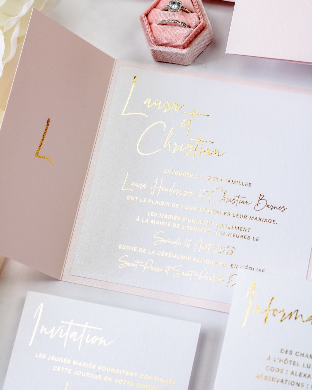 Topaze - Echantillon - Faire - part - Luxe Carterie Studio